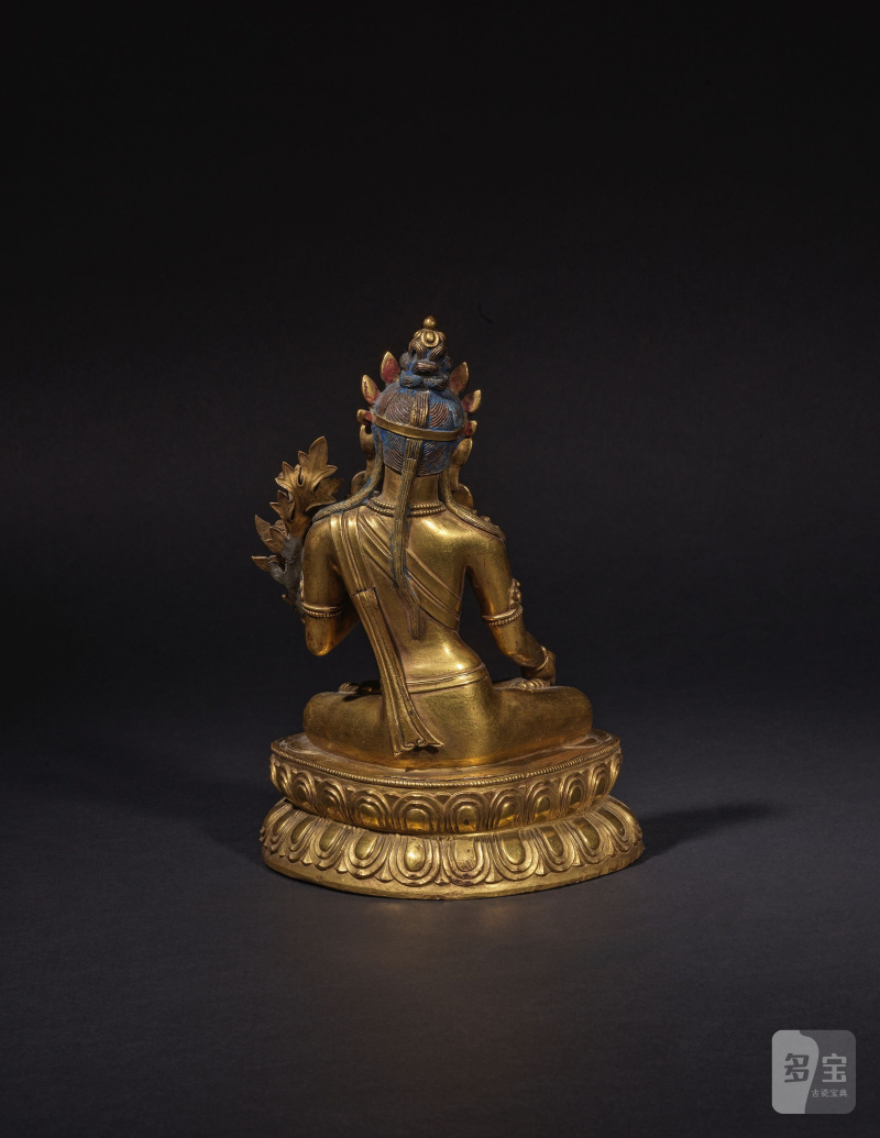 漢藏 十八世紀 鎏金銅白度母坐像 | STATUETTE DE TARA BLANCHE EN BRONZE DORÉ - 图8